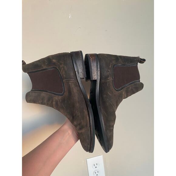 Thursday Boot Co Chelsea Boots Distressed Suede Duchess Brown 7.5 - Picture 7 of 8